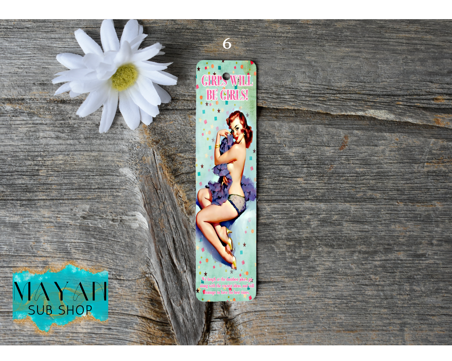 Sexy Pin Up Girl Bookmark - Mayan Sub Shop