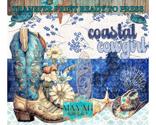 Coastal Cowgirl TW Transfer Print - Mayan Sub Shop