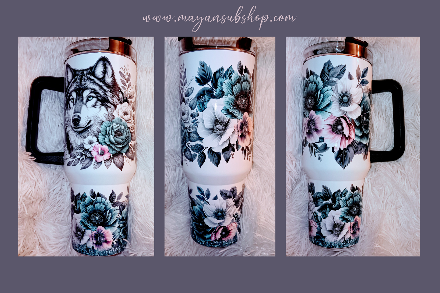 Wolf 40 OZ Tumbler With Handle