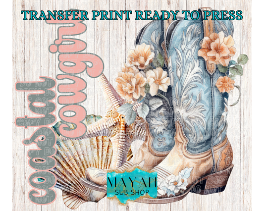 Coastal Cowgirl Pastel TW Transfer Print - Mayan Sub Shop