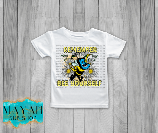 Bee yourself kids shirt. -Mayan Sub Shop