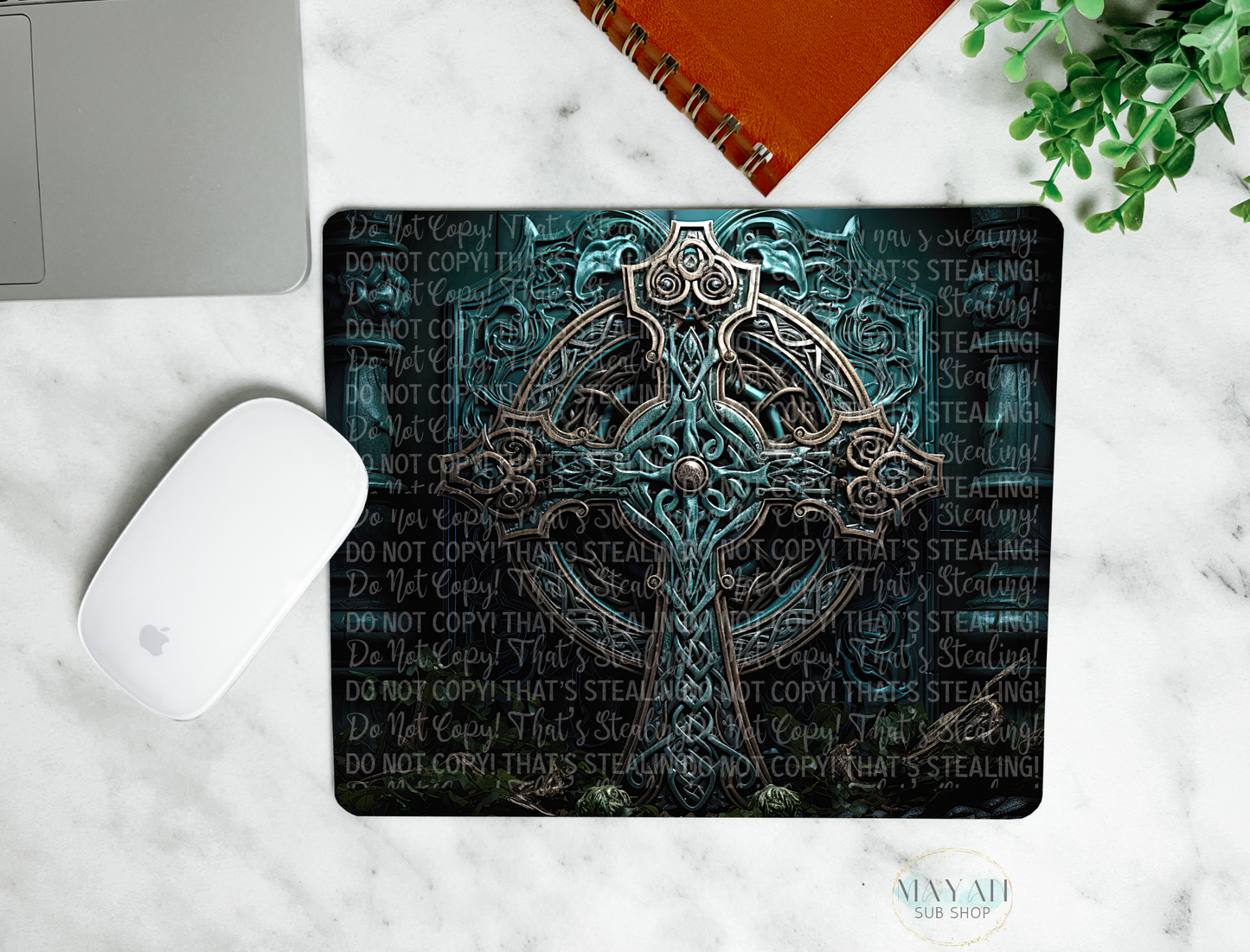 Celtic cross mouse pad. -Mayan Sub Shop