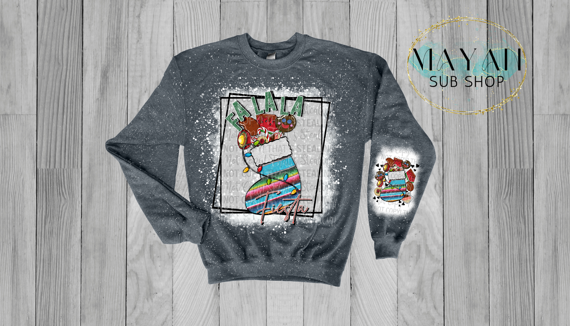 Falala Fiesta Bleached Sweatshirt - Mayan Sub Shop