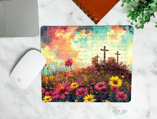 Easter crosses mouse pad. -Mayan Sub Shop