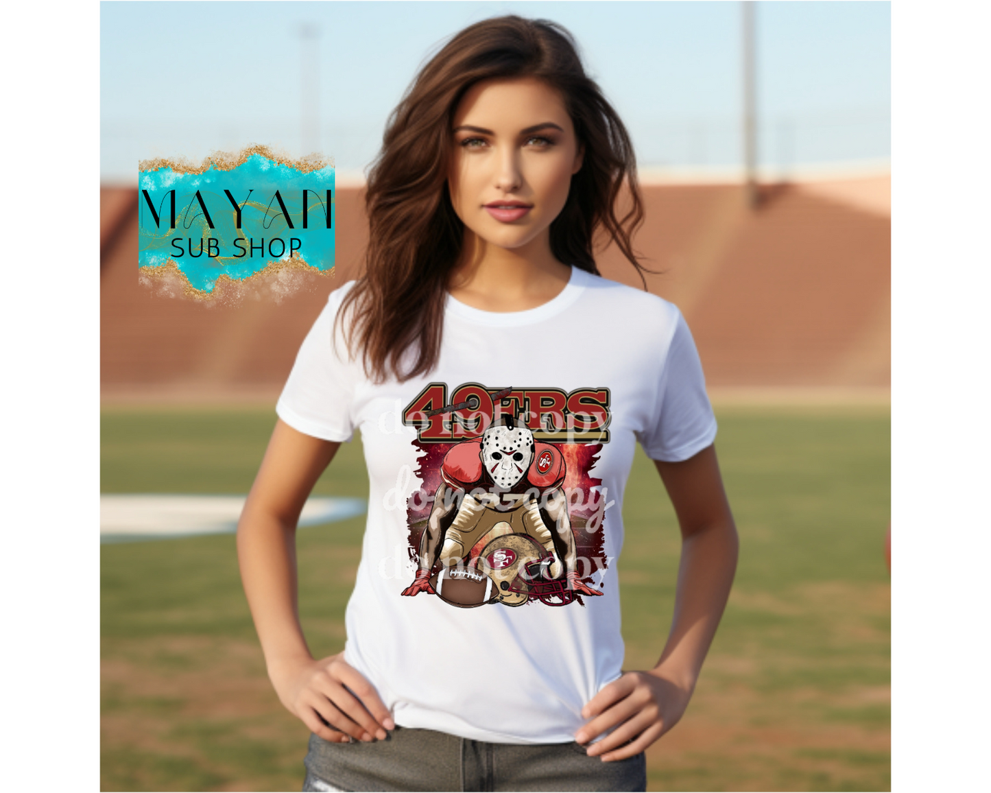 Football Jason shirt. -Mayan Sub Shop