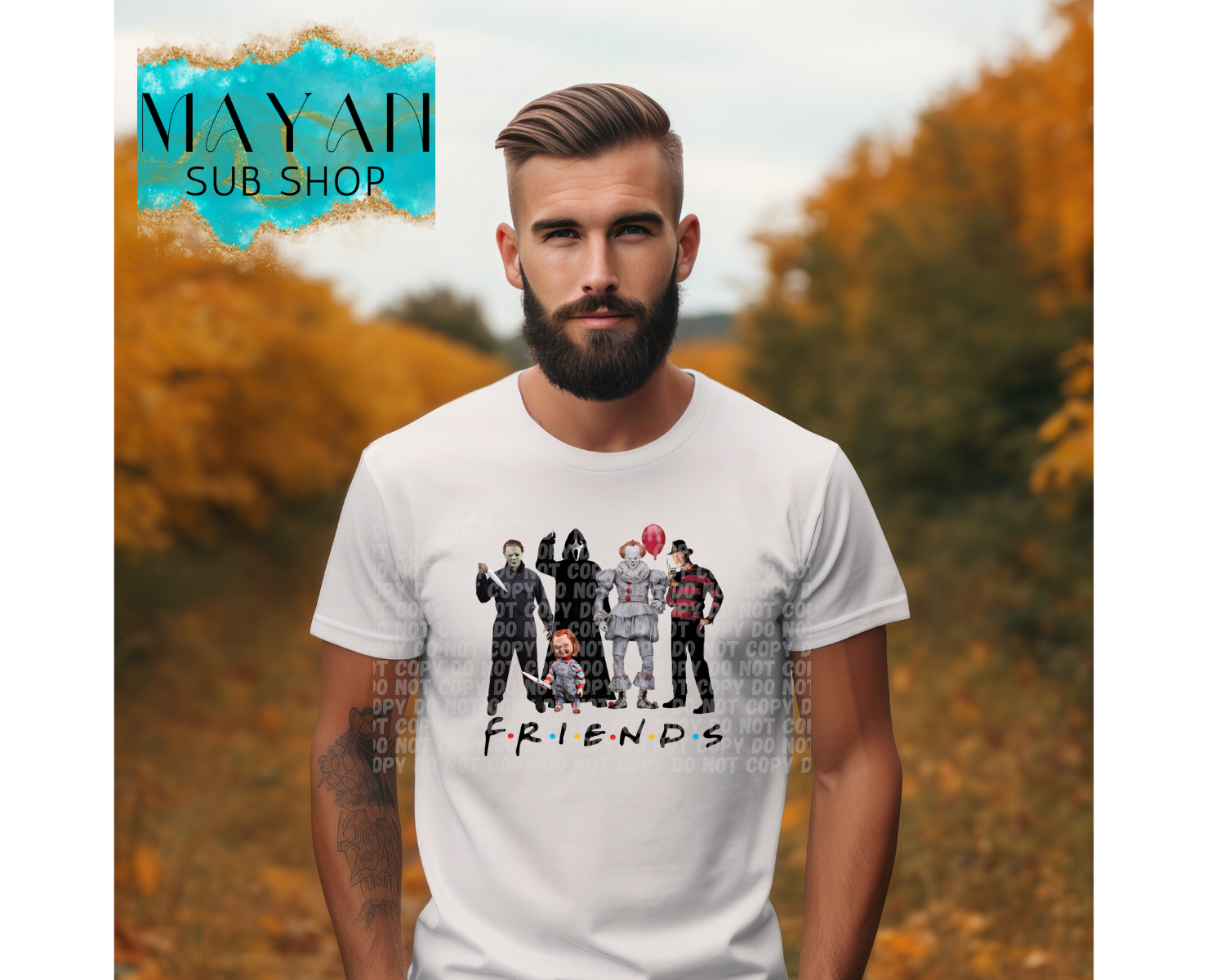 Halloween friends shirt. -Mayan Sub Shop