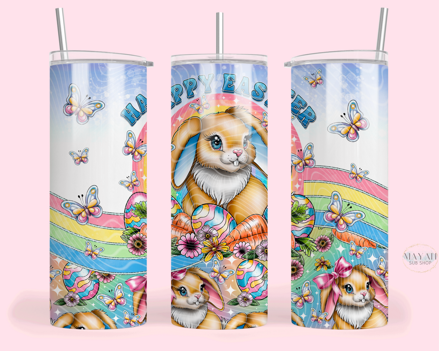Happy Easter Bunny Tumbler - Mayan Sub Shop
