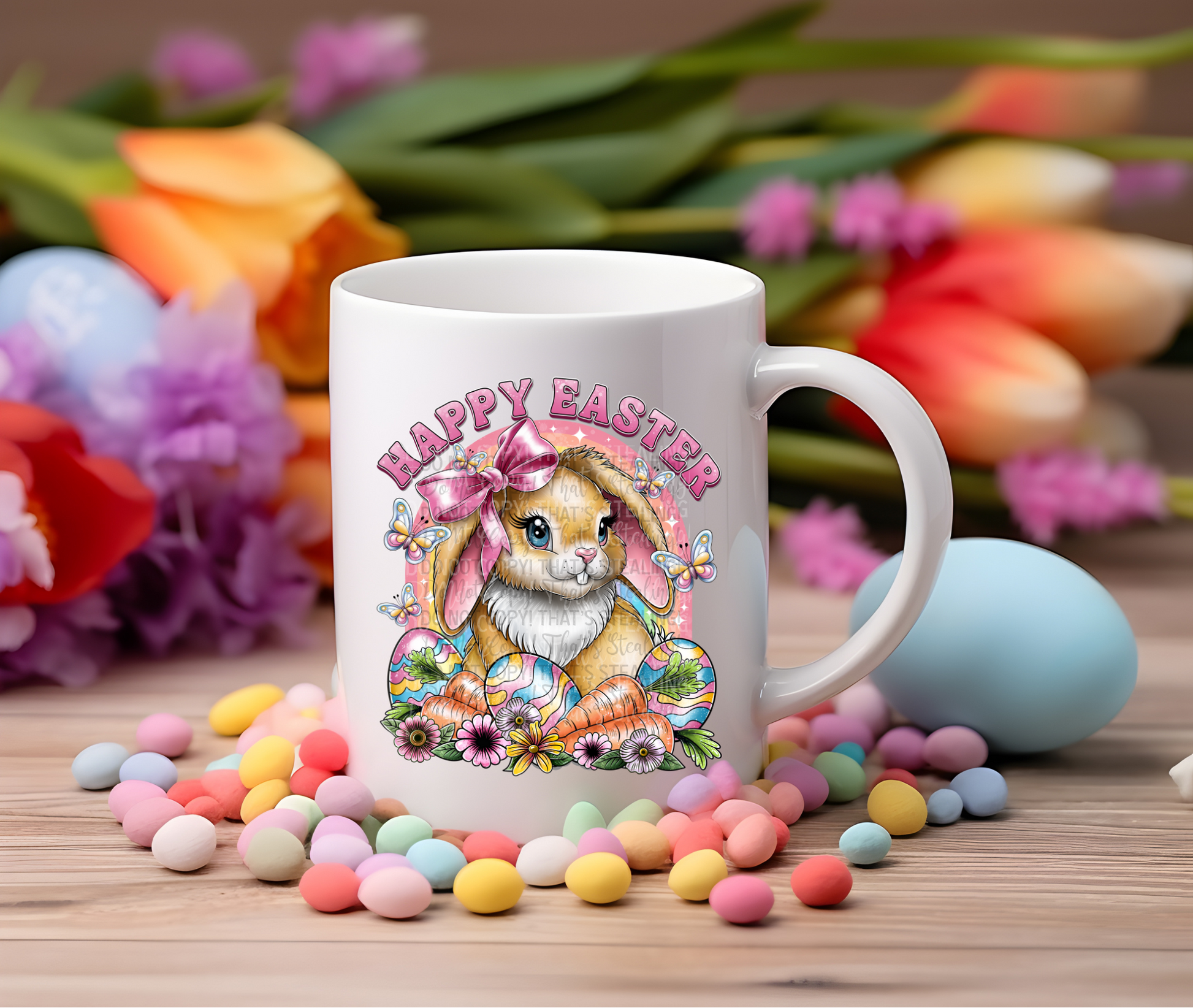 Happy Easter Bunny Coffee Mug - Mayan Sub Shop