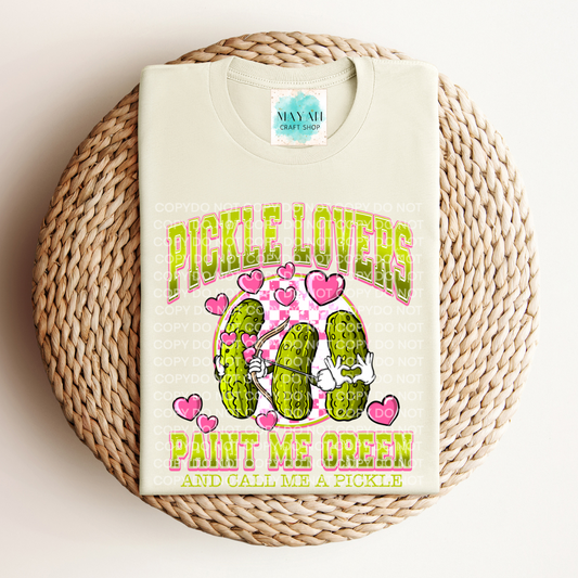 Pickle lovers heather natural shirt. -Mayan Craft Shop