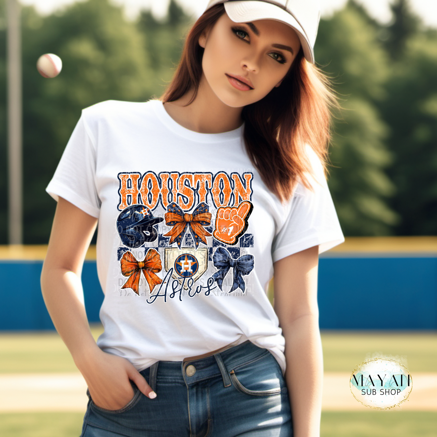 Houston Baseball Coquette Shirt - Mayan Sub Shop