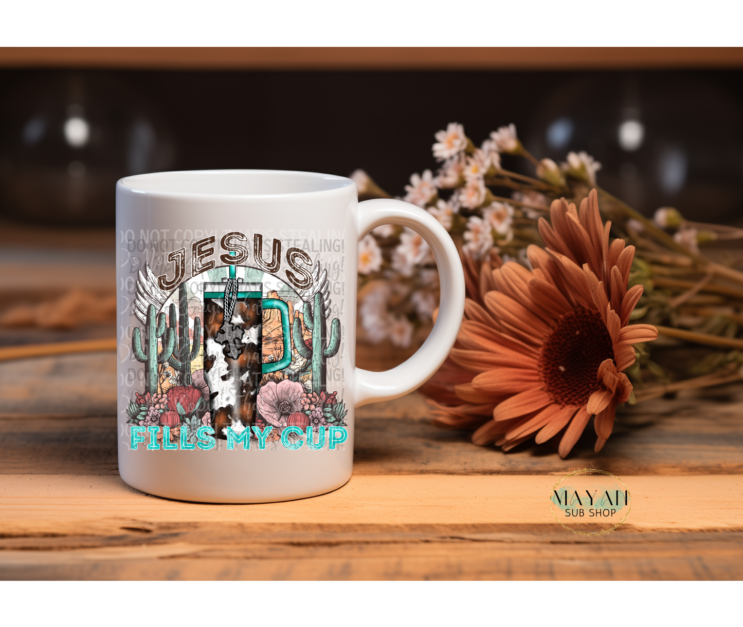 Jesus fills my cup 15 oz. coffee mug. -Mayan Sub Shop