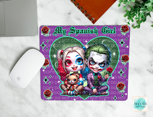 My Spanish Girl Villains mouse pad. -Mayan Craft Shop