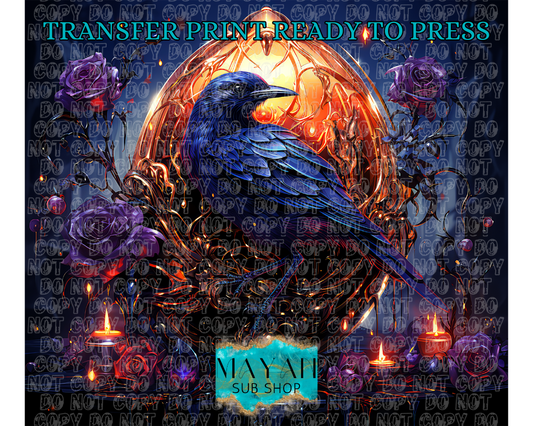 Raven TW transfer print. -Mayan Sub Shop