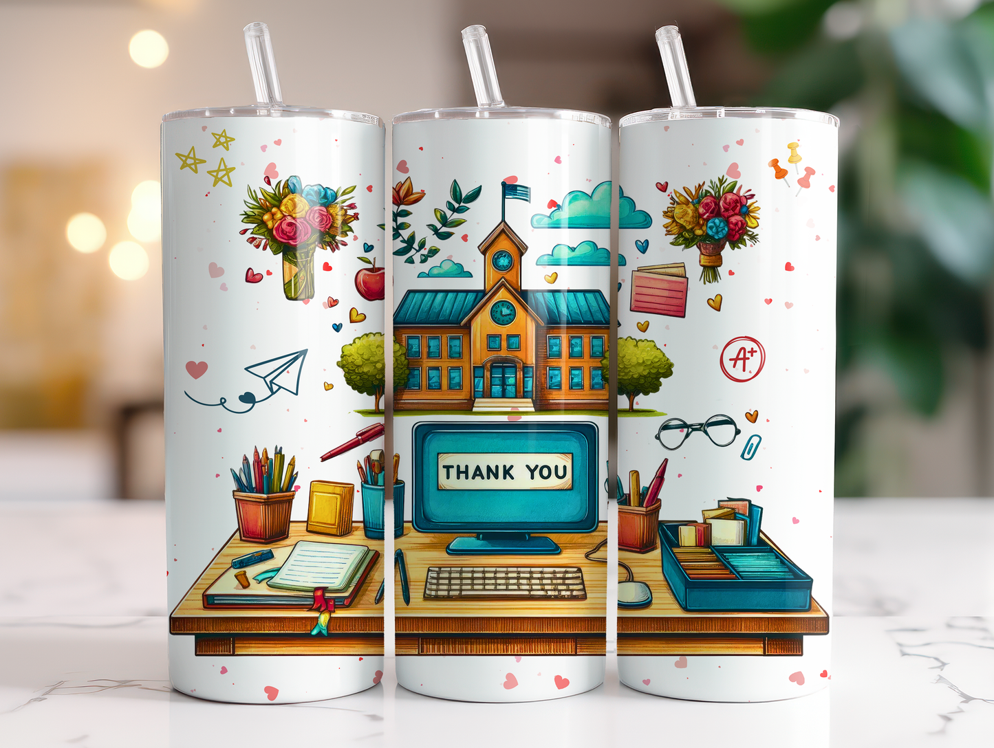 School secretary tumbler. -Mayan Sub Shop