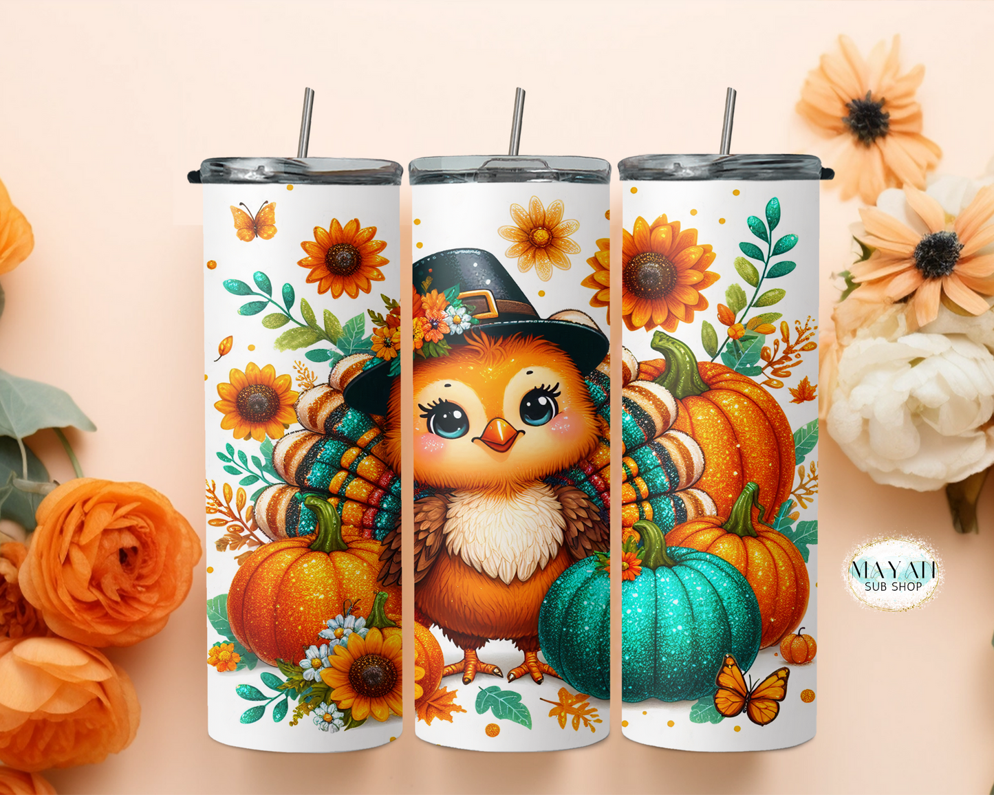 Thanksgiving turkey tumbler. -Mayan Sub Shop