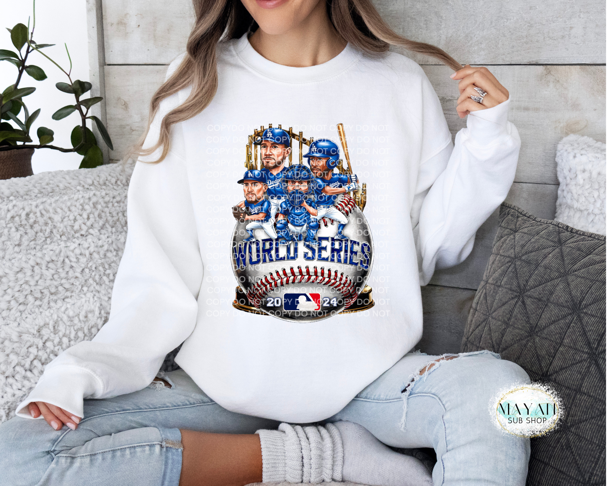 WS 2024 Los Angeles white sweatshirt. -Mayan Sub Shop