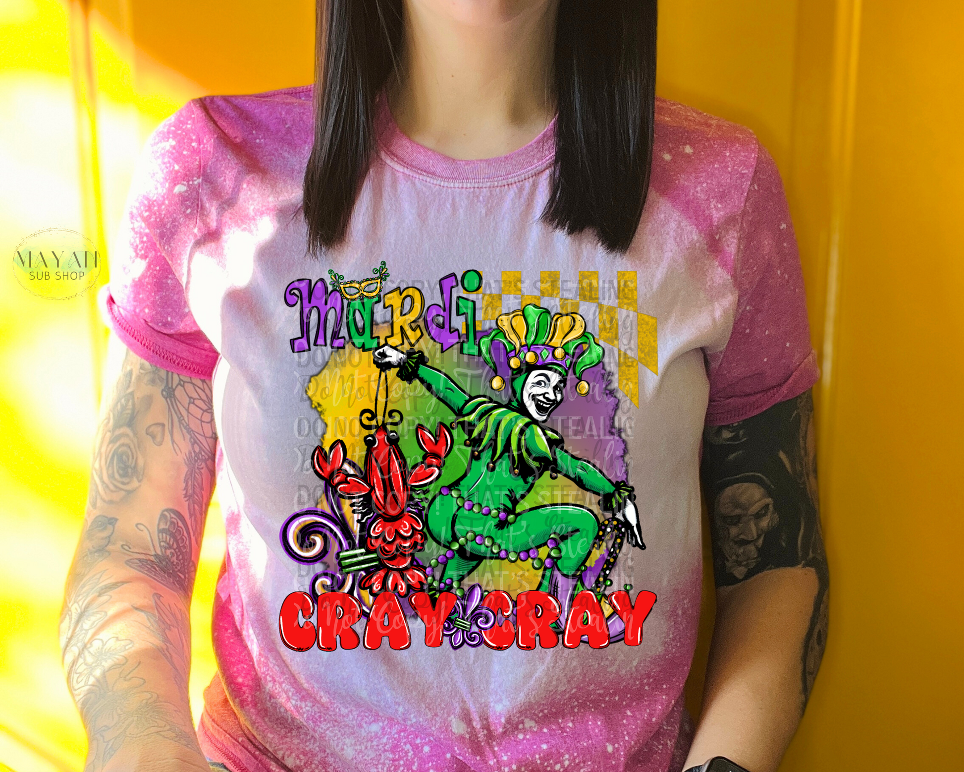 Mardi Cray Cray Bleached Shirt - Mayan Sub Shop