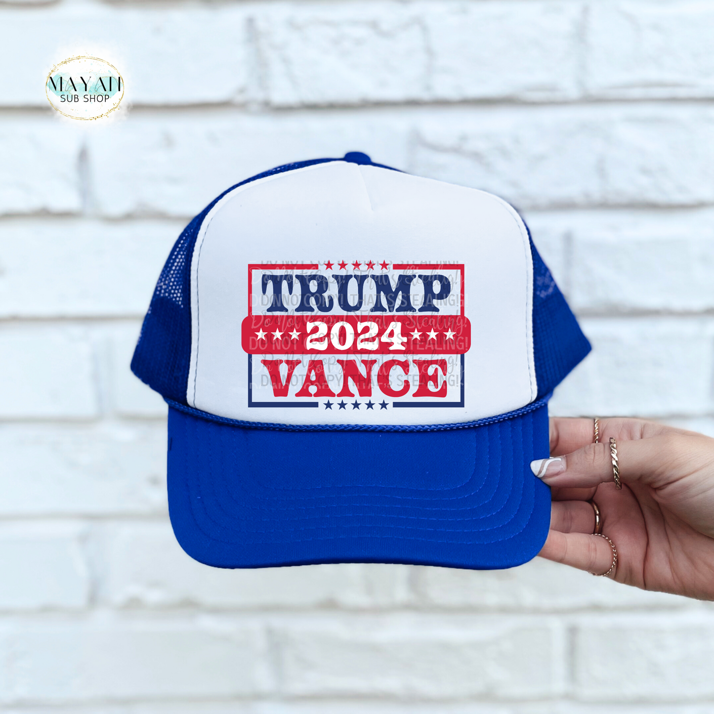 Trump 2024 Vance R/B Trucker Hat