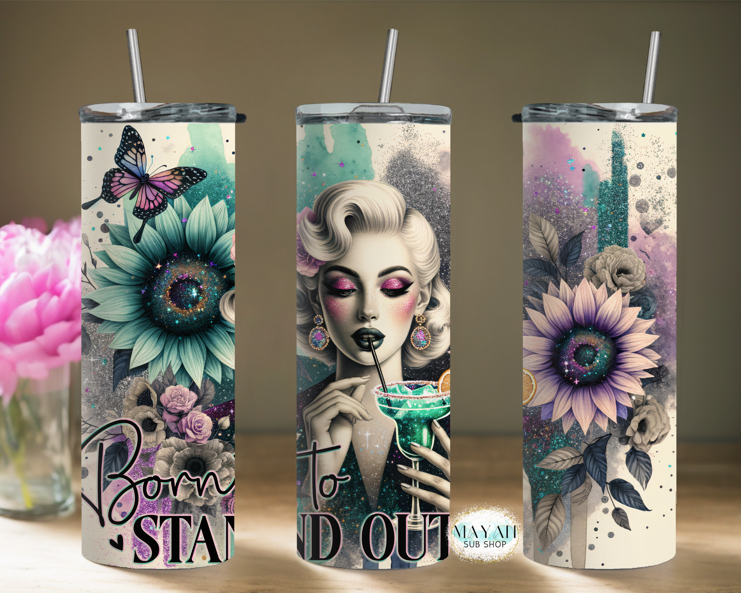 Born to stand out tumbler. -Mayan Sub Shop