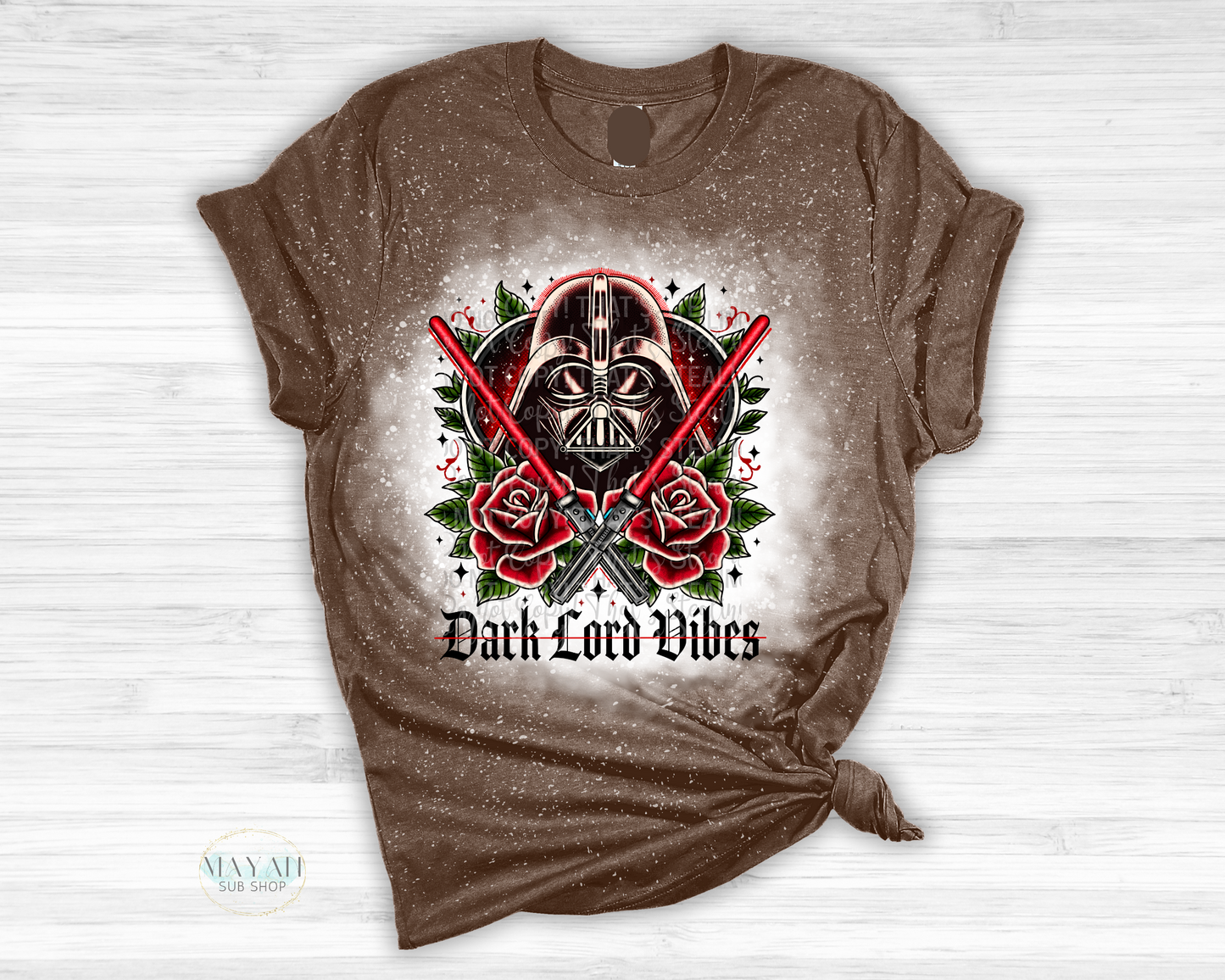 Dark Lord Vibes Bleached Tee - Mayan Sub Shop