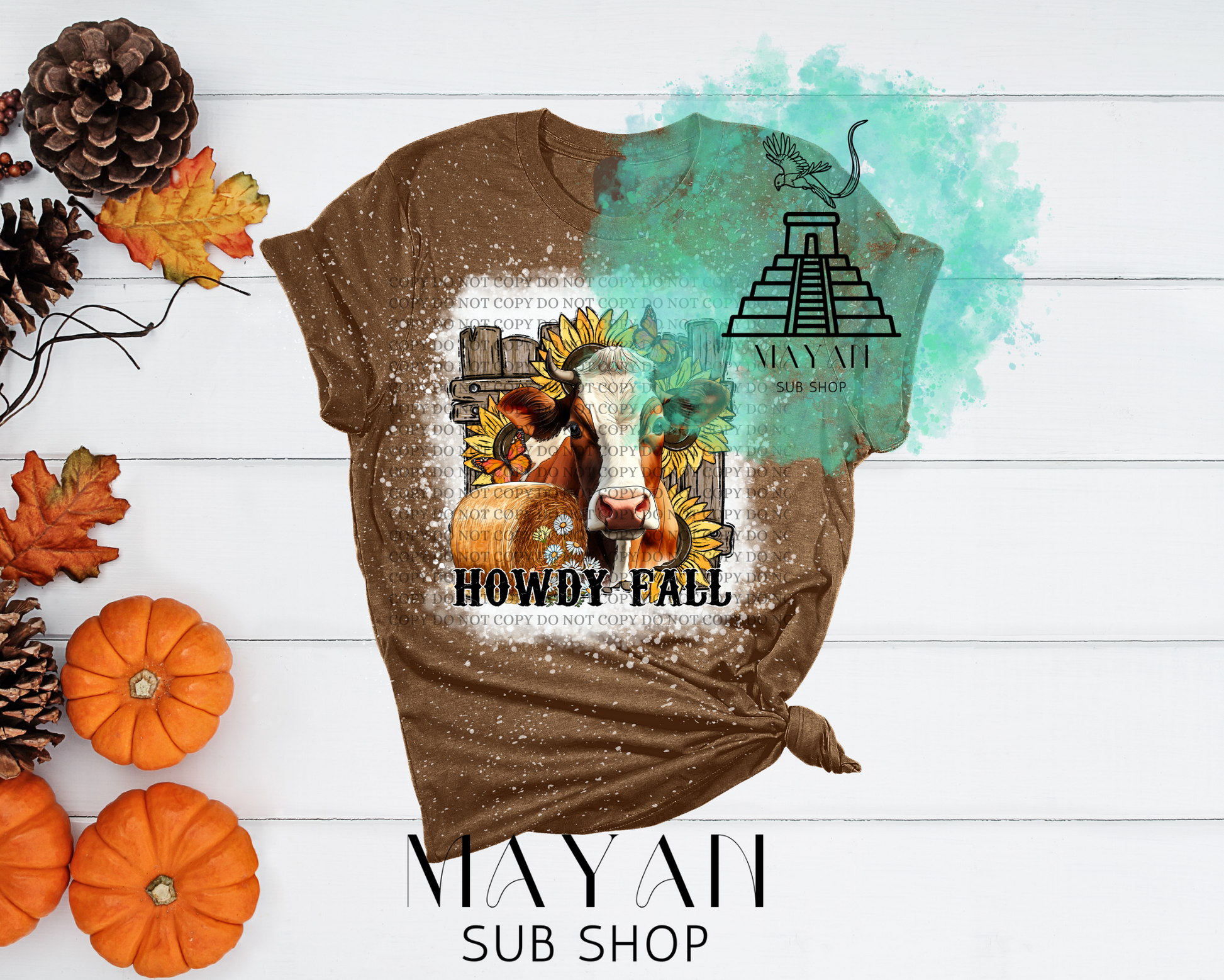 Howdy Fall Bleached Shirt - Mayan Sub Shop