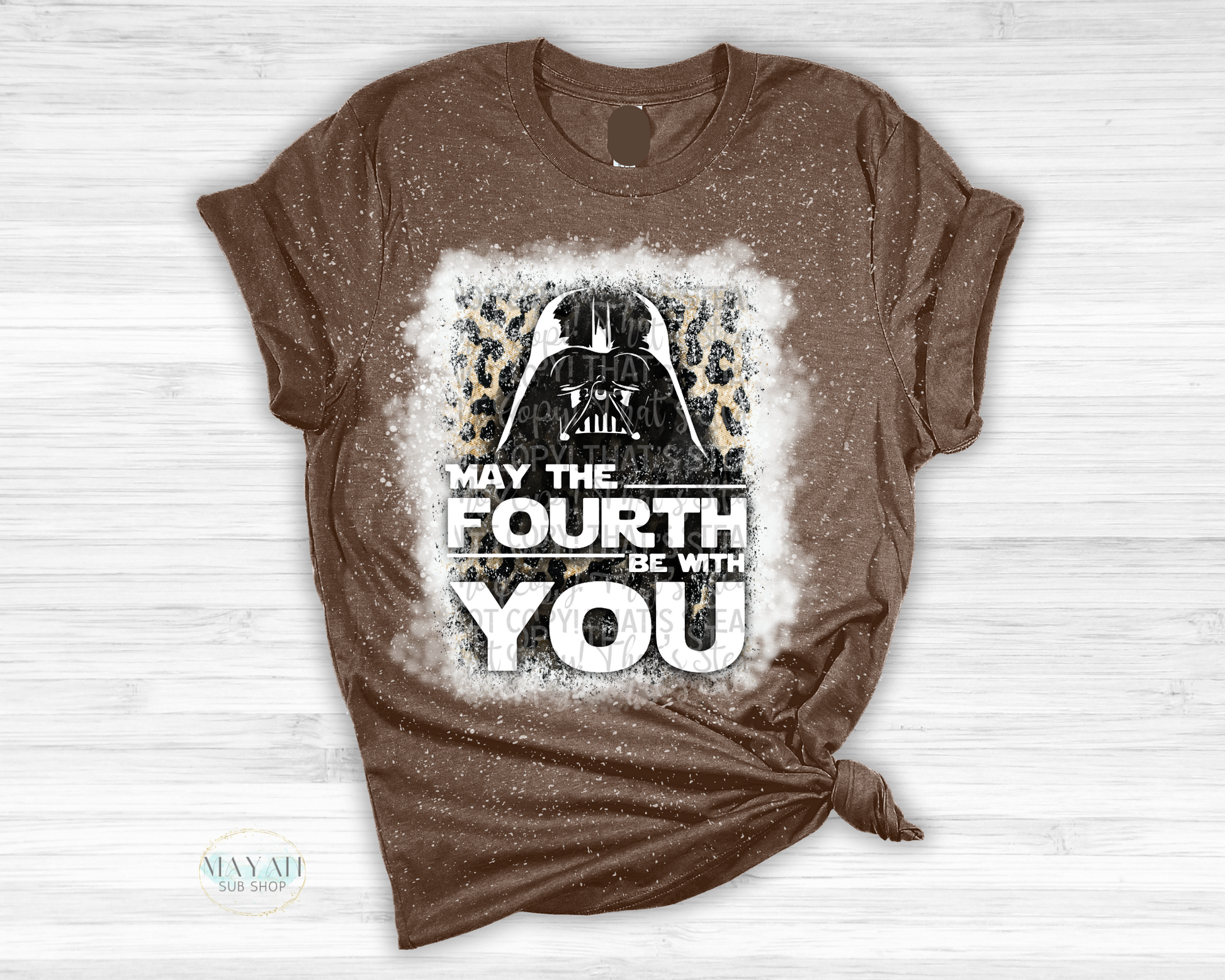 May The Fourth Be With You Bleached Tee - Mayan Sub Shop