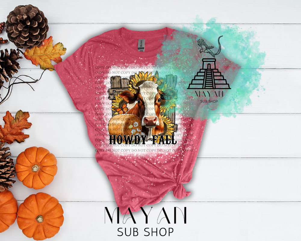 Howdy Fall Bleached Shirt - Mayan Sub Shop