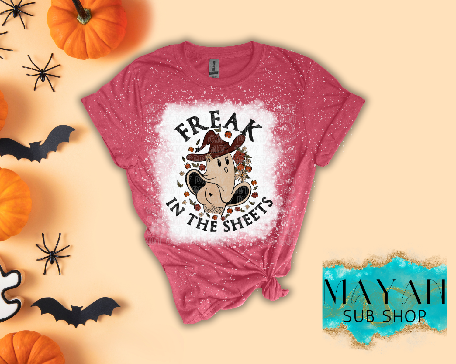 Freak In The Sheets Bleached Shirt - Mayan Sub Shop