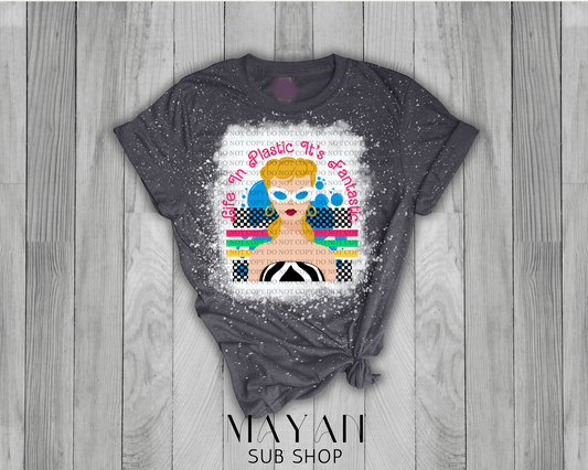 Life in plastic, so fantastic heather charcoal shirt. - Mayan Sub Shop