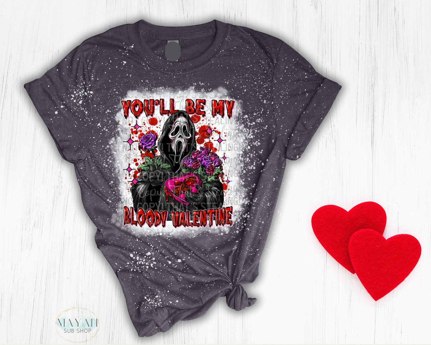 My Blood Valentine Bleached Shirt. - Mayan Sub Shop