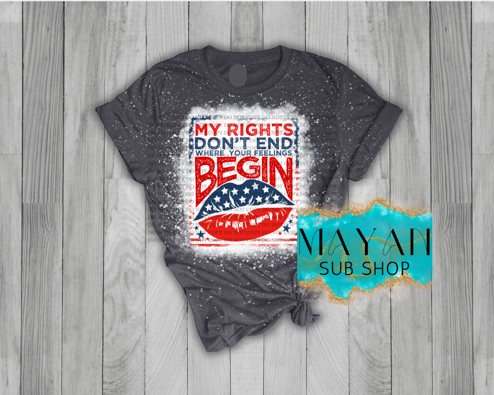 My Rights Bleached Shirt - Mayan Sub Shop