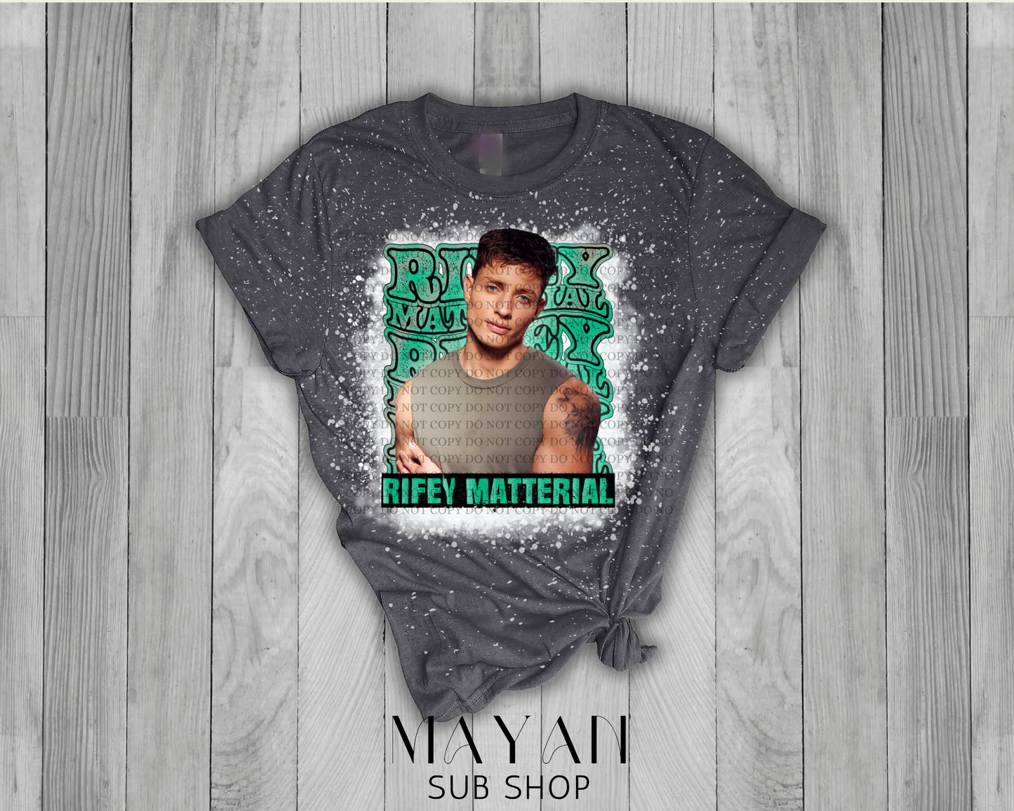 Riffey Matterial Green Bleached Shirt - Mayan Sub Shop