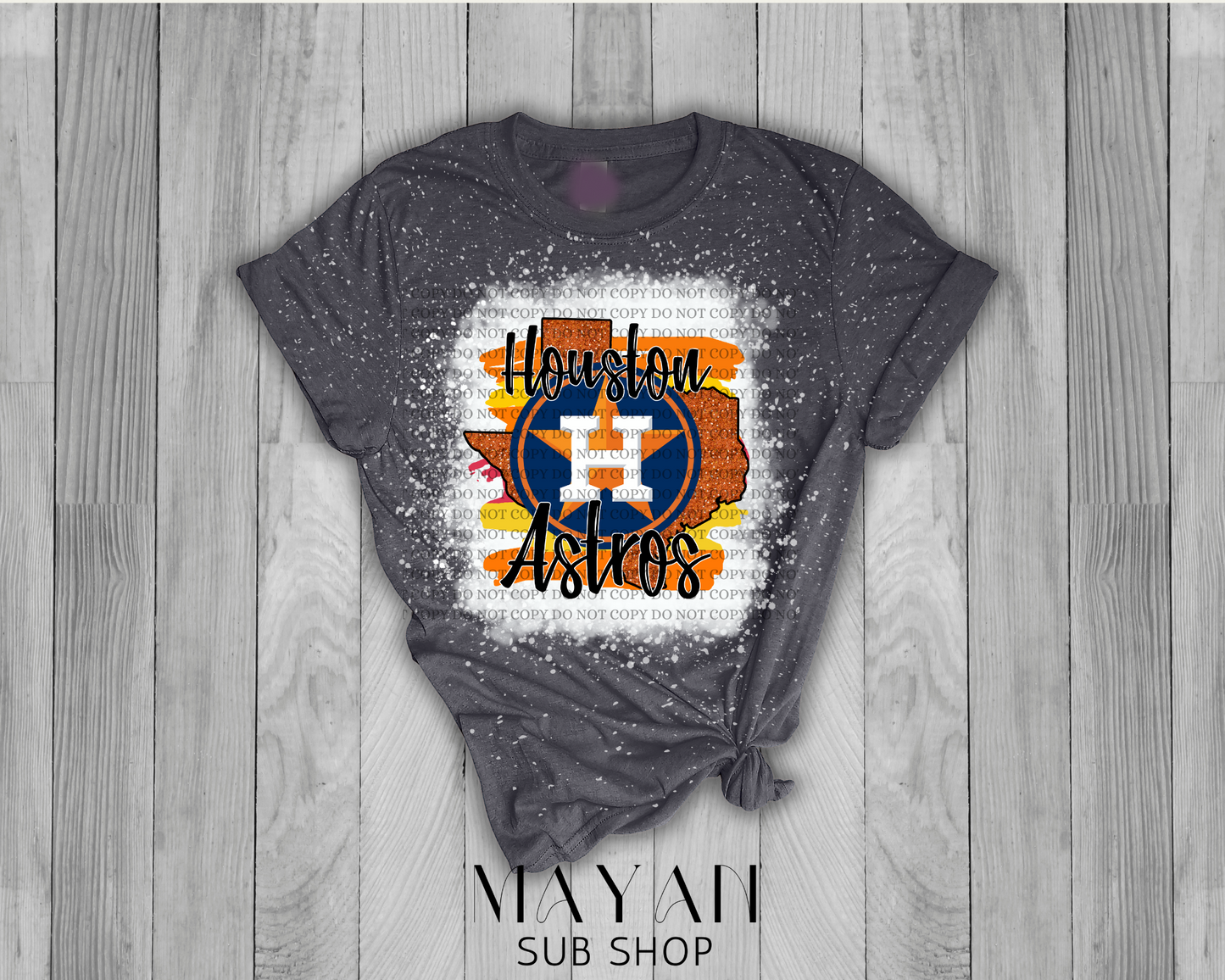Houston Baseball Bleached Shirt - Mayan Sub Shop