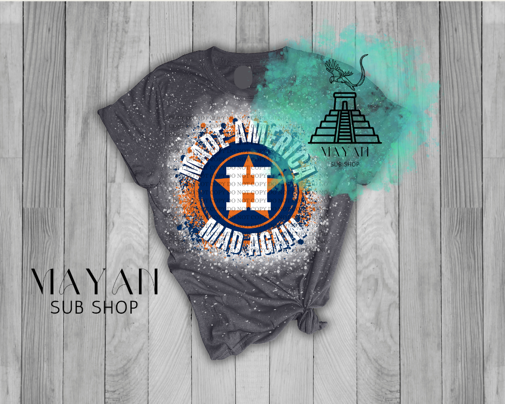 Made America Mad Again Bleached Shirt - Mayan Sub Shop