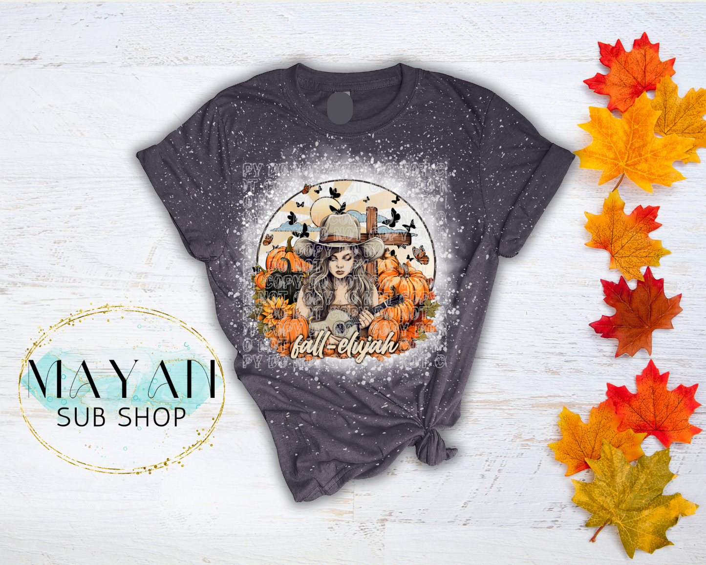 Fall-elujah Bleached Shirt - Mayan Sub Shop