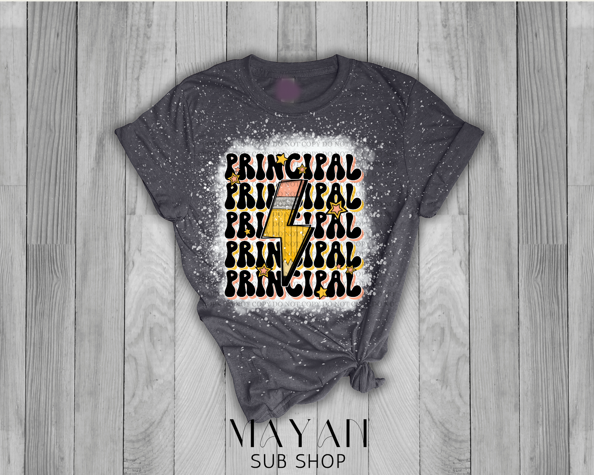 Principal Retro Bleached Shirt - Mayan Sub Shop