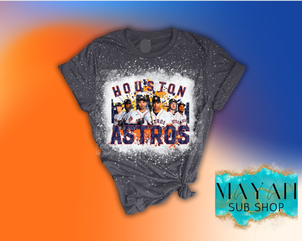 Houston Baseball Team Bleached Shirt - Mayan Sub Shop