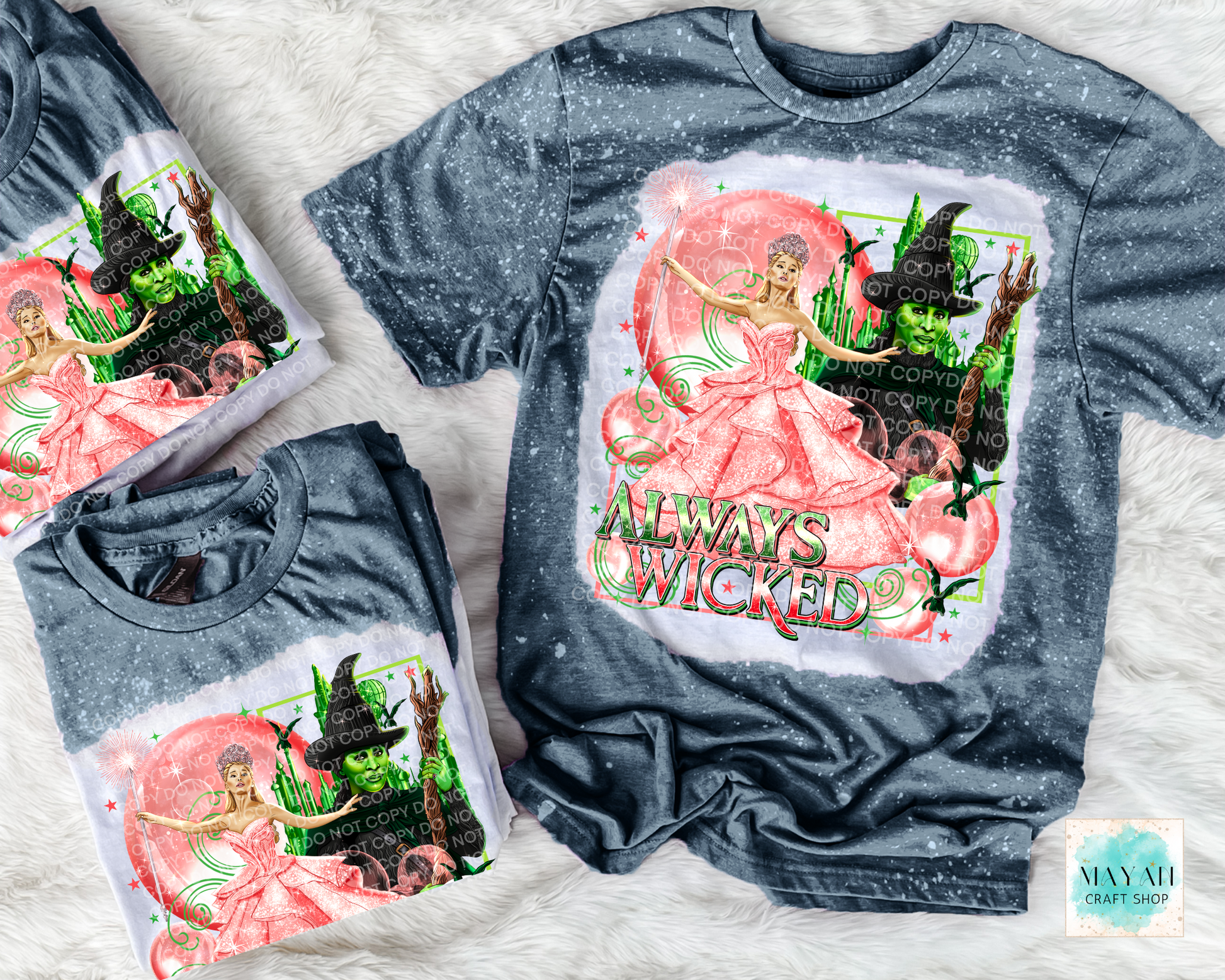 Always wicked heather charcoal bleached tee. -Mayan Craft Shop