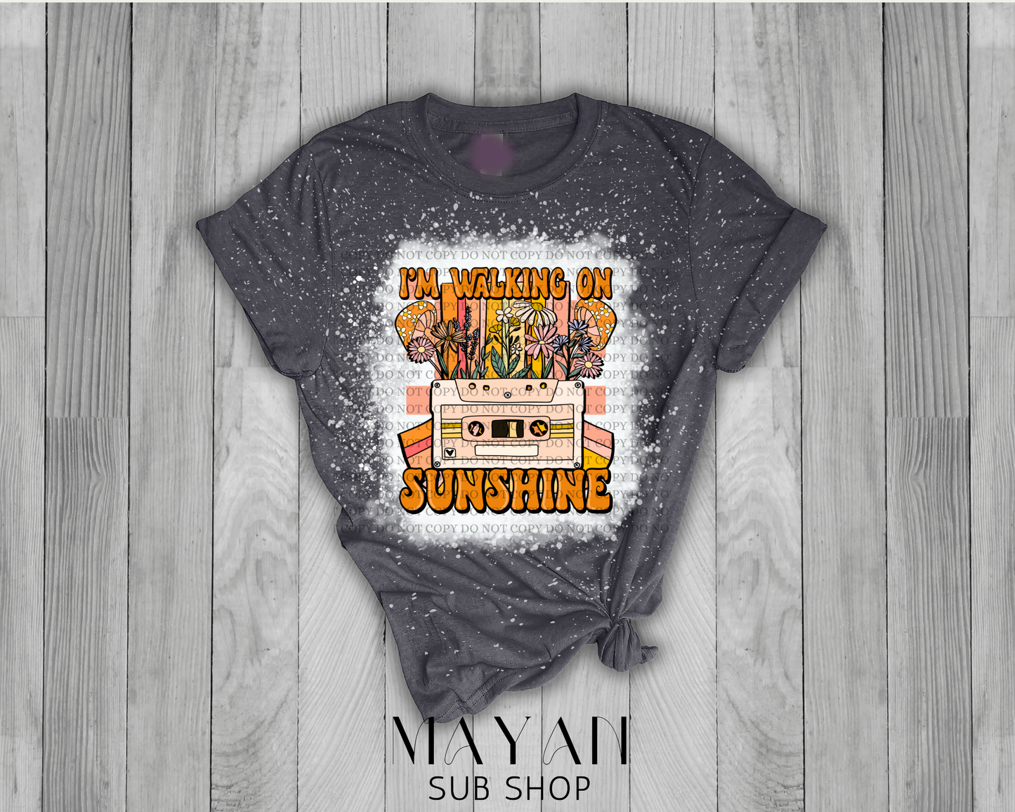 Walking on Sunshine Bleached Shirt - Mayan Sub Shop