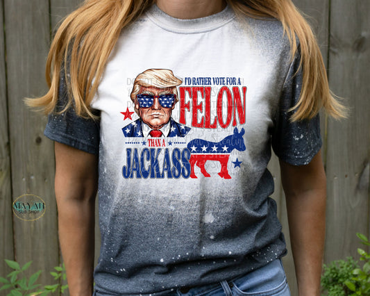 Vote for a felon bleached tee. -Mayan Sub Shop