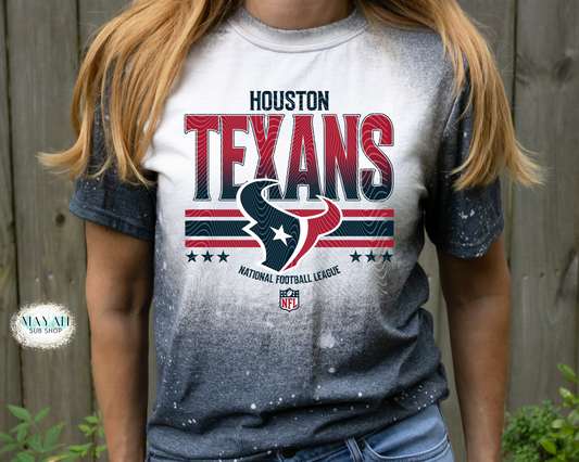 Houston Football League Bleached Tee