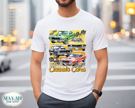 Classic cars shirt. -Mayan Sub Shop