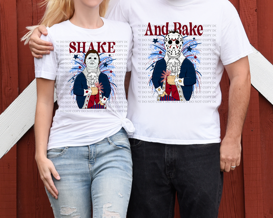 2 shirts, Shake Michael and Bake Jason for 4th of July.