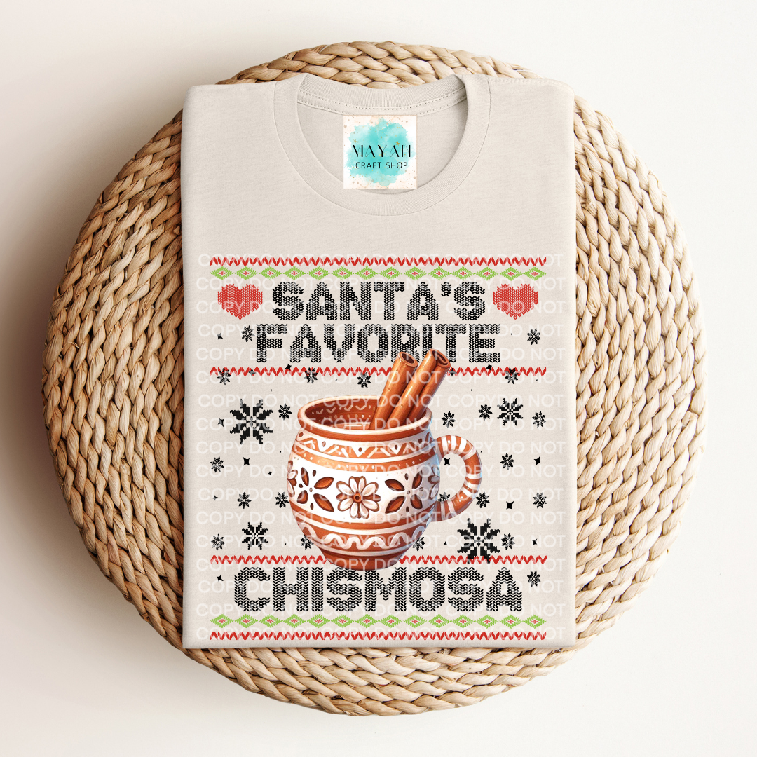 Santa's favorite chismosa heather dust shirt. -Mayan Craft Shop