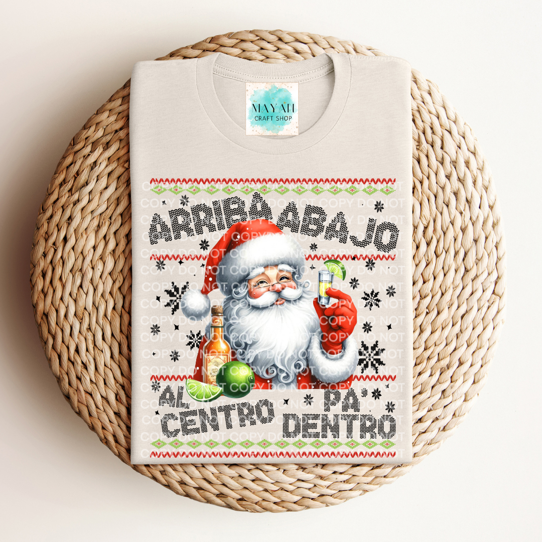 Arriba abajo Santa heather dust shirt. -Mayan Craft Shop