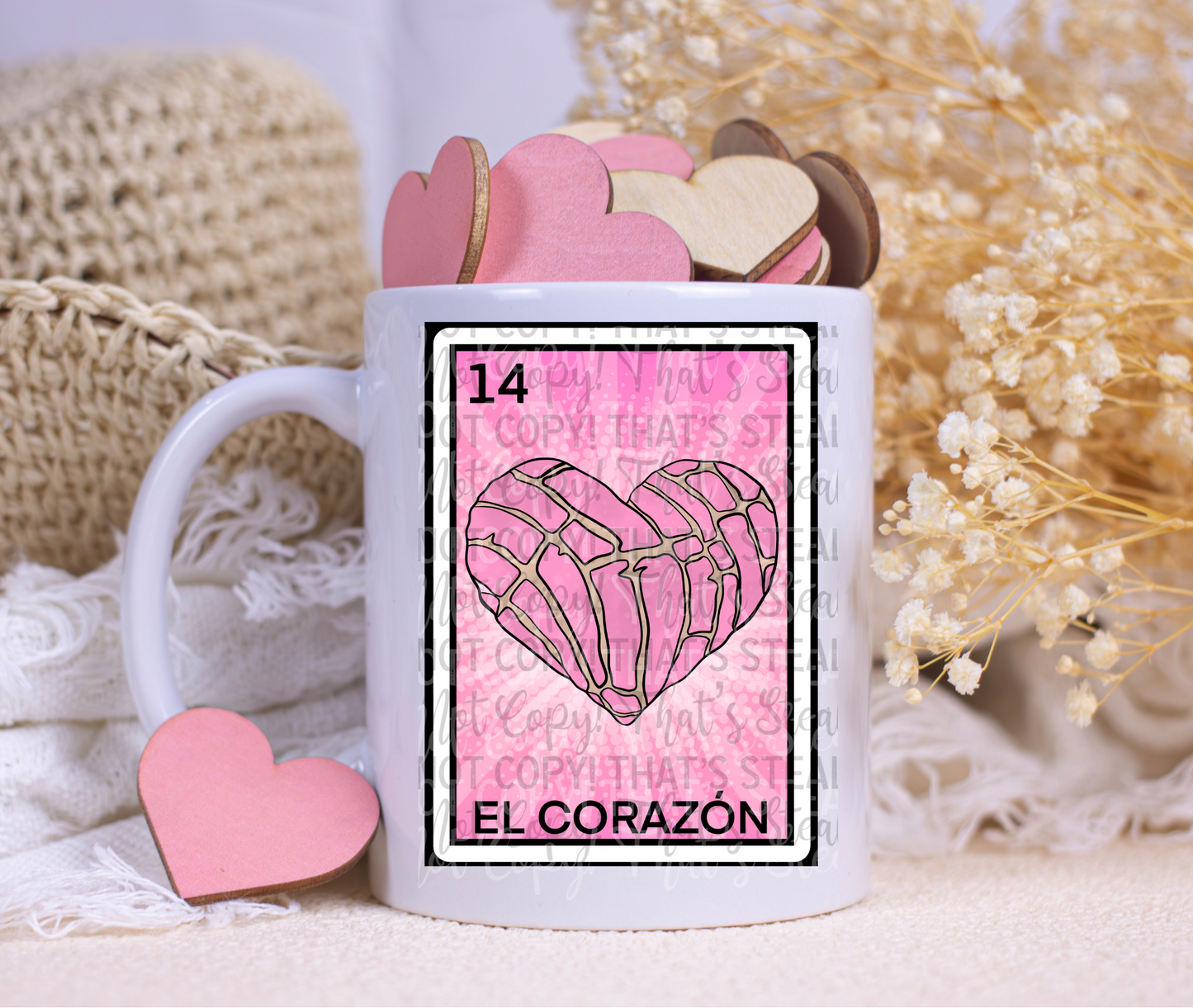 El corazon 15 oz. coffee mug. -Mayan Sub Shop