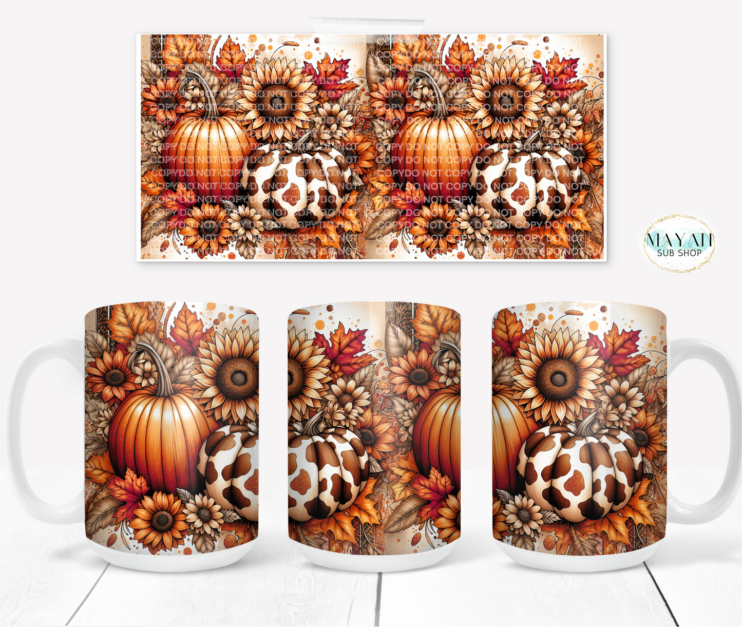 Fall pumpkins coffee mug. -Mayan Sub Shop