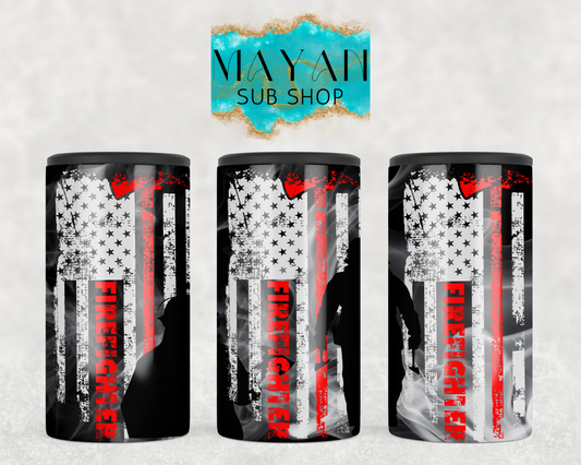 Firefighter 12 oz. 4-in-1 can cooler. -Mayan Sub Shop