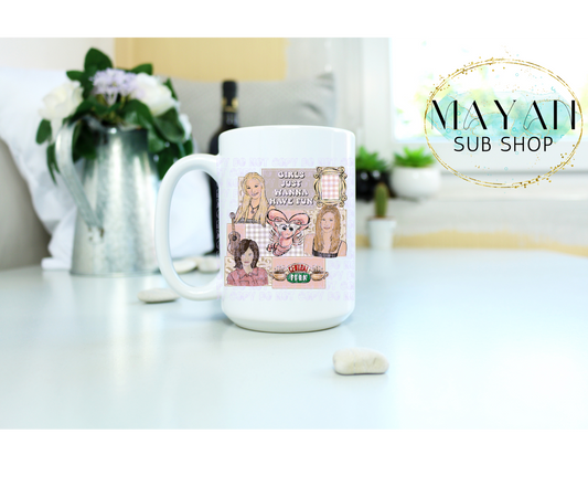 GirlFRIENDS 15 oz. coffee mug. -Mayan Sub Shop