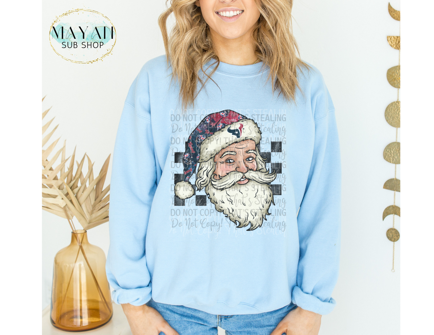 Santa's Houston Football Sweatshirt - Mayan Sub Shop